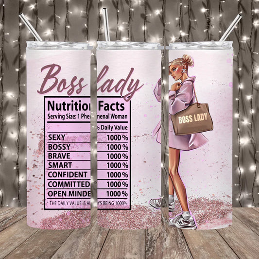 Boss Lady Facts Tumbler