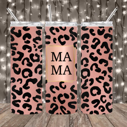 Rose Gold Leopard (Full) Print Tumbler