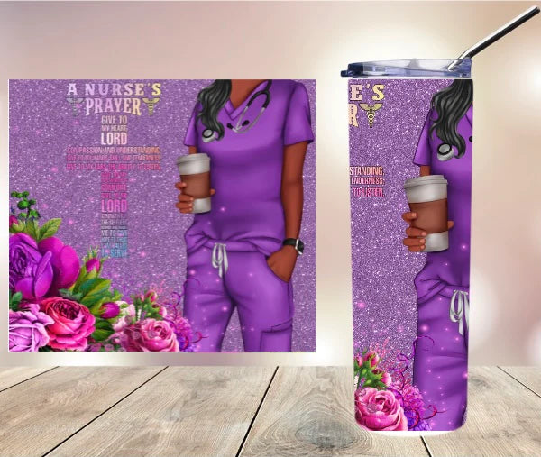 Nurses Prayer African American Tumbler