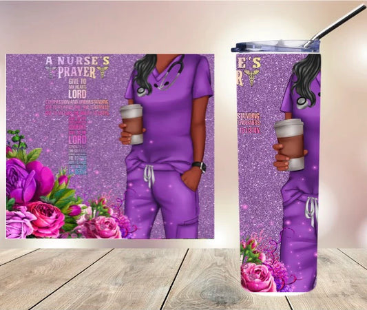 Nurses Prayer African American Tumbler