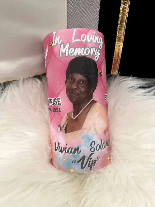Custom Memorial Candle